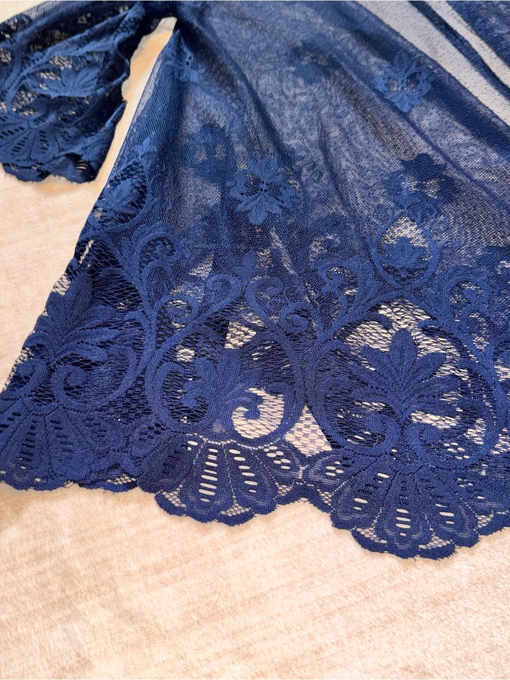 Maurices Navy Lace Floral Kimono Cardigan - Picture 4 of 15